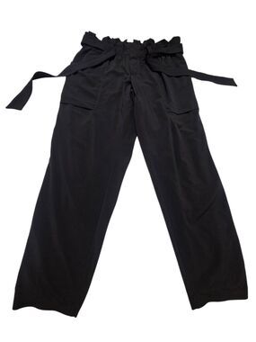 Athleta Skyline Pants Women's 8 Petite Black Belted Featherweight Stretch C8.1